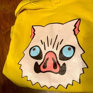 DEMON SLAYER INOSUKE HOODIE, 3XL, YELLOW,